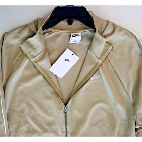 Nike DQ5003 247 Men's Sz XL Khaki Brown Solo Swoosh Full Zip Track Jacket $135 - Picture 7 of 8
